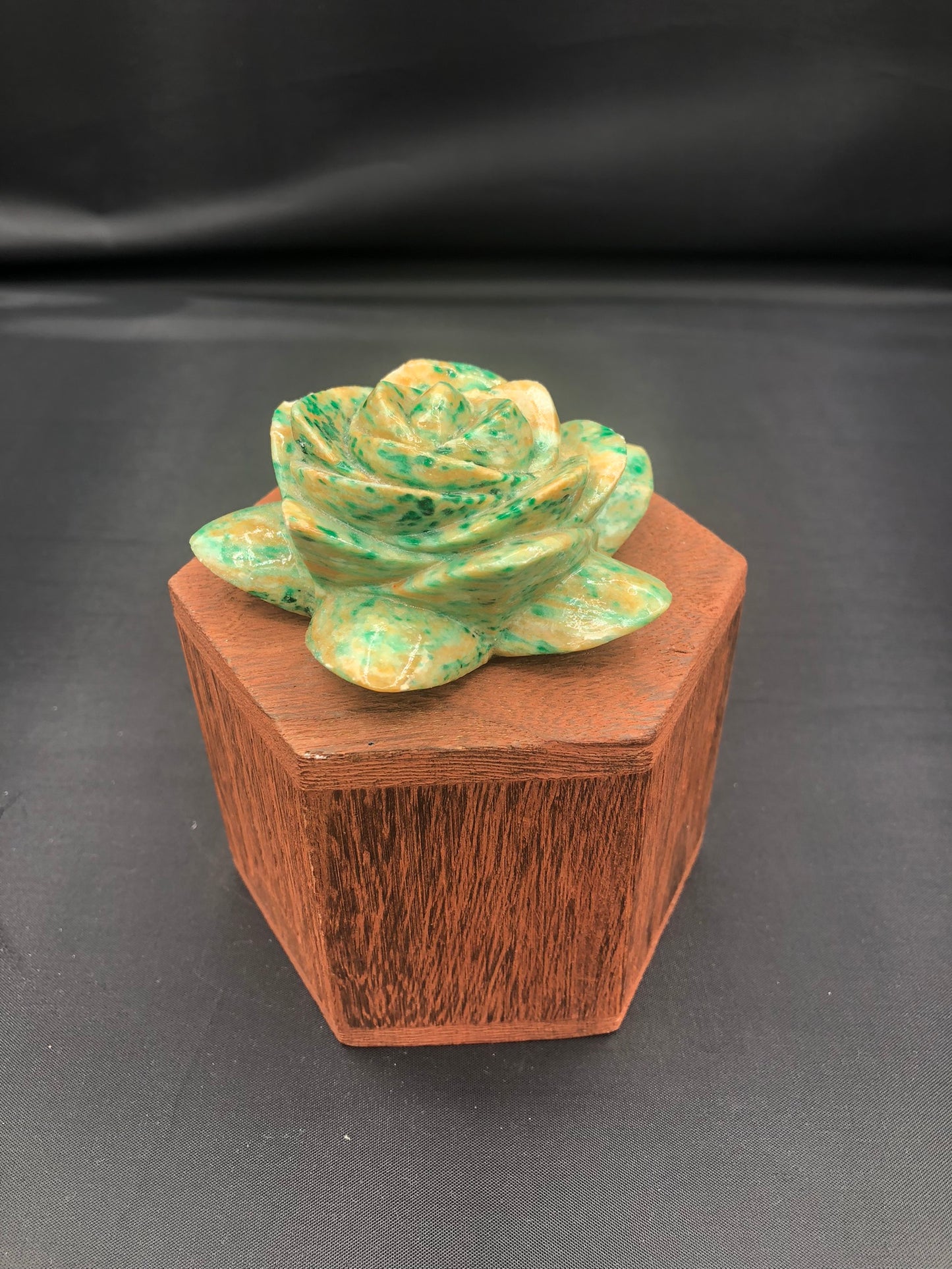 Amazonite Flower Carving