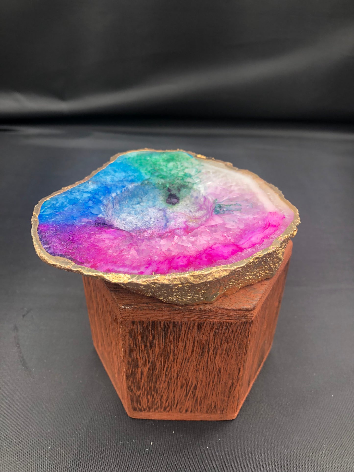 Aura Quartz Tealight Holder