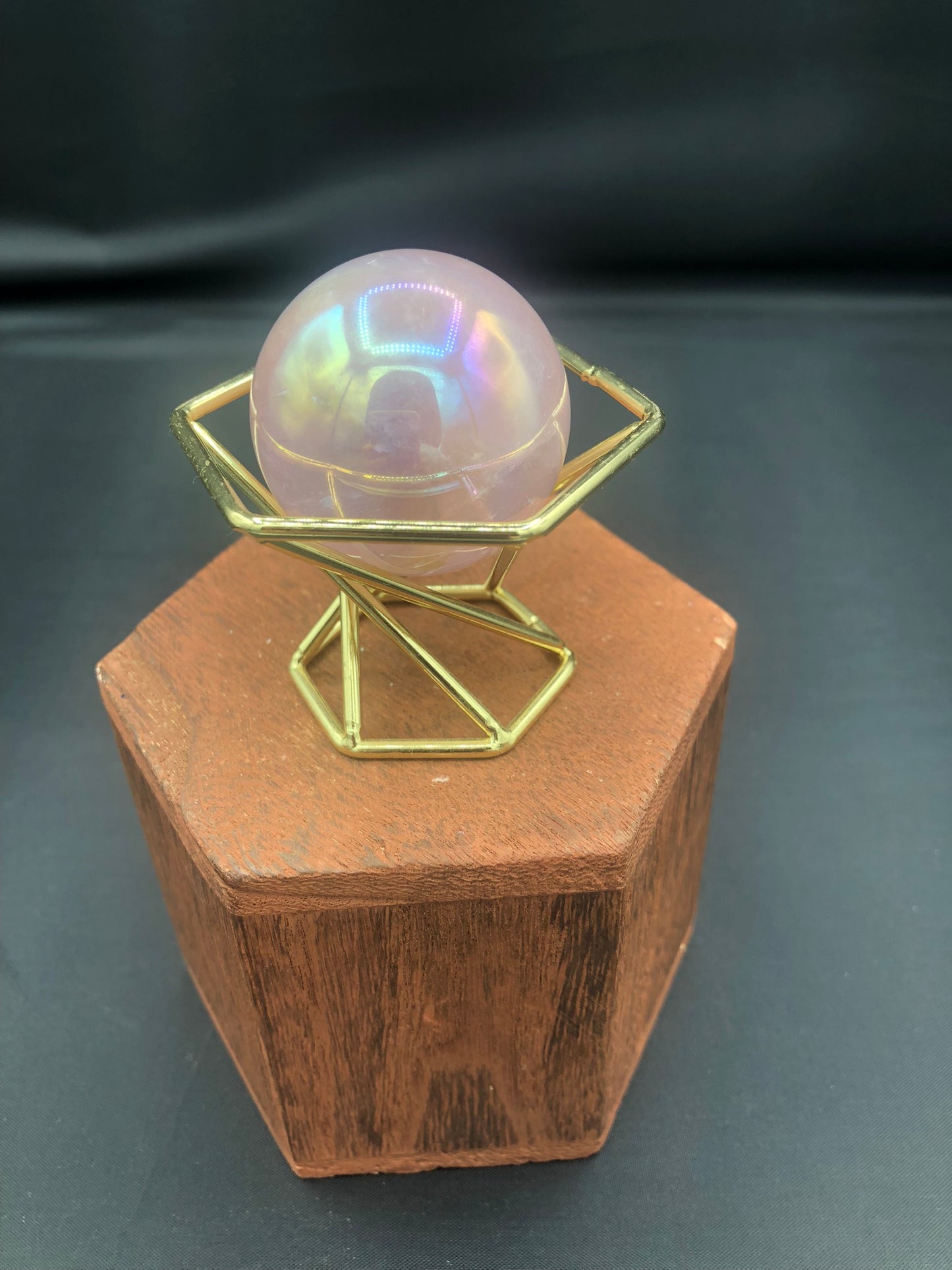 Rose Aura Quartz Sphere