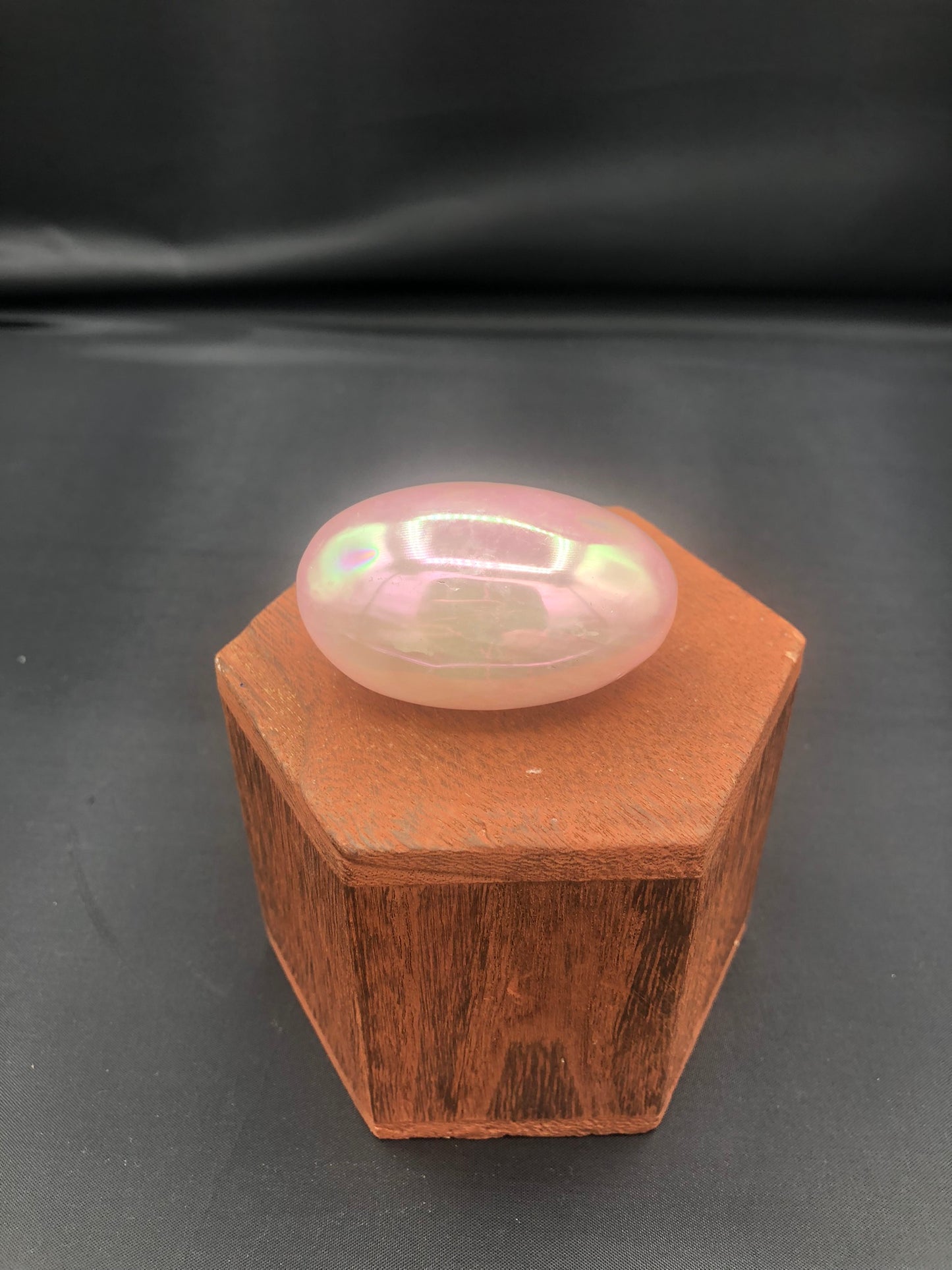 Rose Aura Quartz Palm