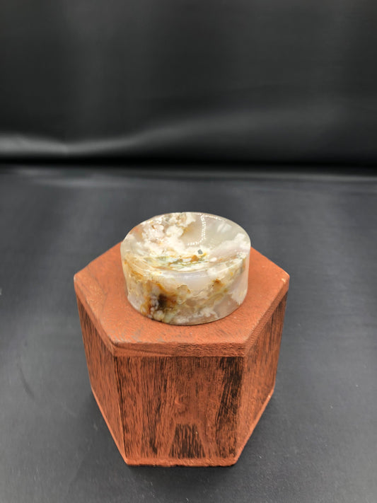 Flower Agate Sphere Stand