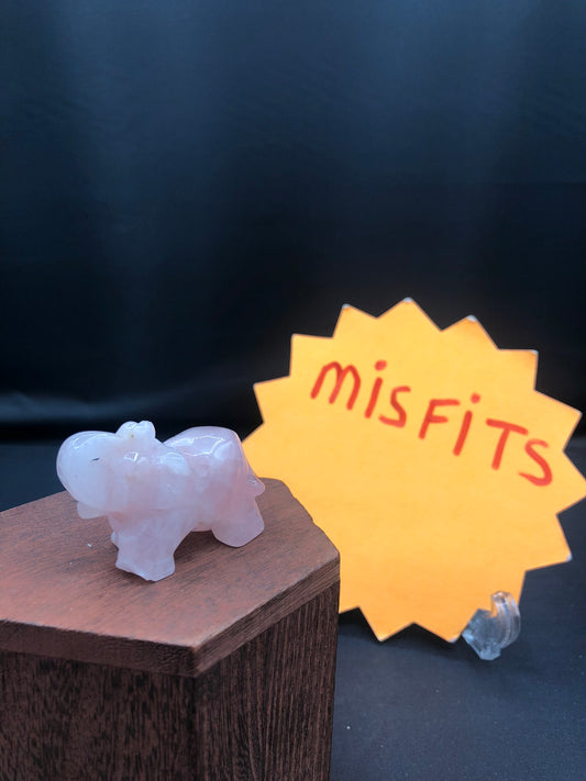 Misfit Rose Quartz elephant