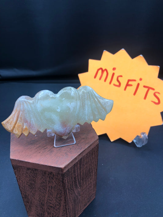 Misfit Calcite heart wings