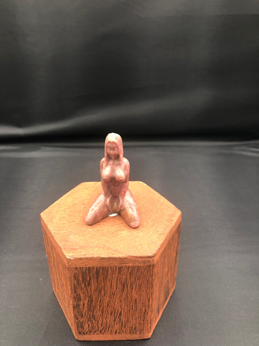 Rhodonite Lady Carving